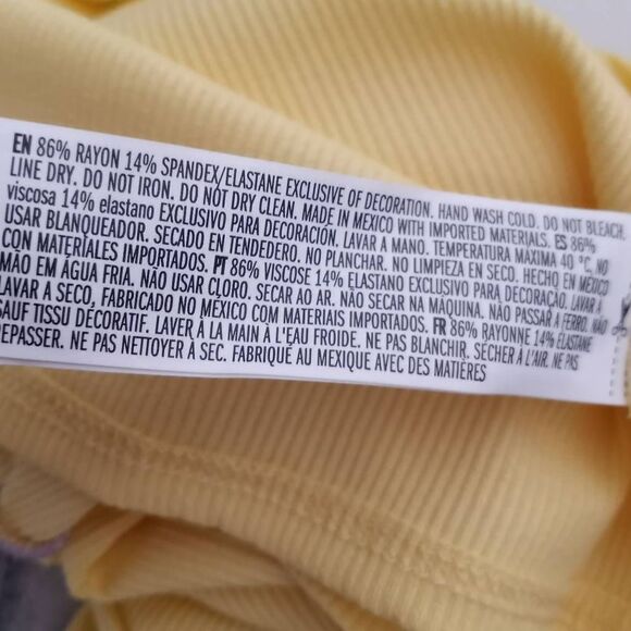 FOREVER 21 YELLOW TOP SZ.M NWT - Picture 5 of 6